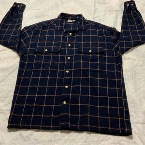 ASOS Mens M 100% Wool Flannel  Shirt Multicolor  Long Sleeve Button Up Casual